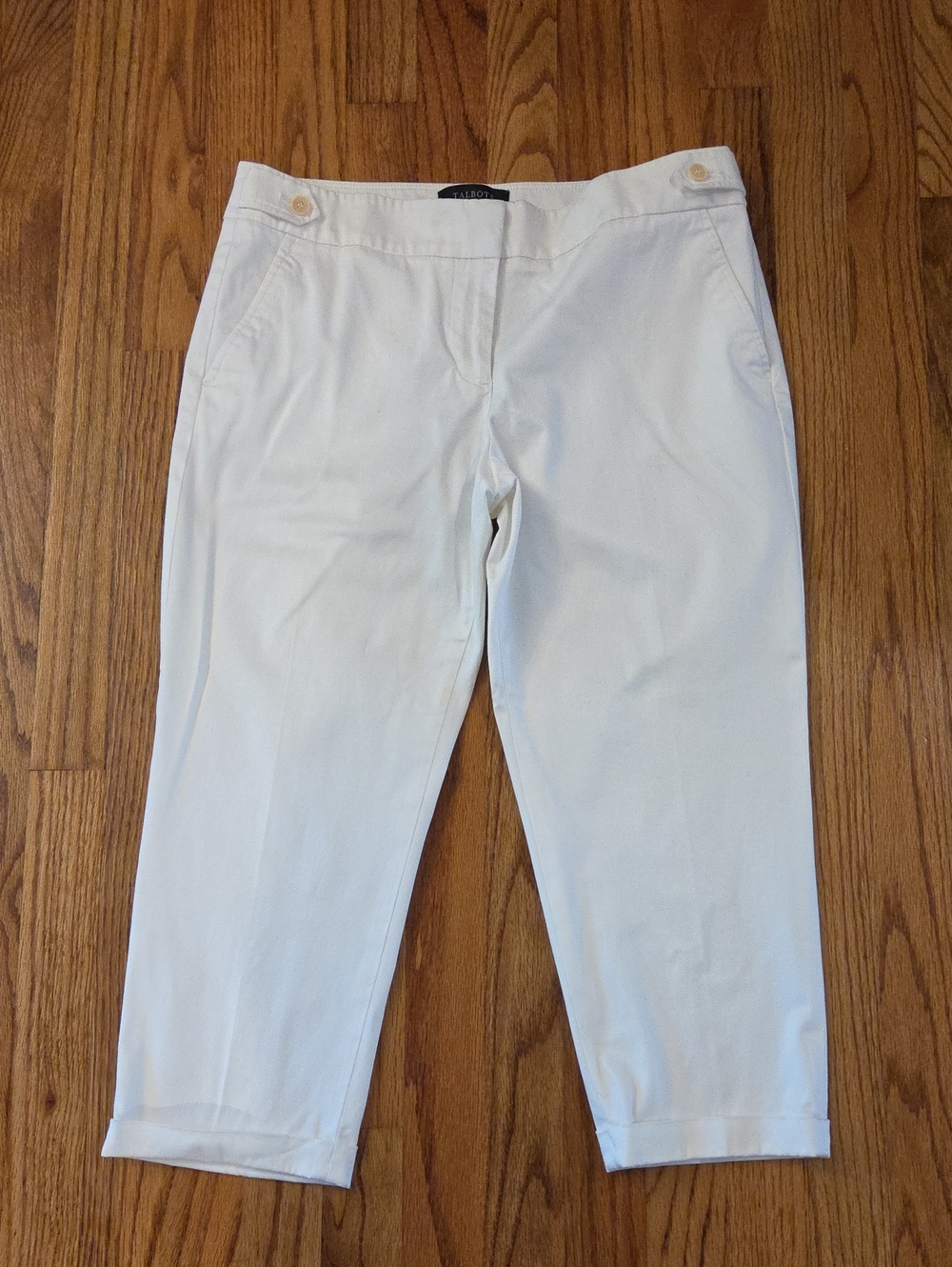 Talbots- Signature Style-White Cropped Pants Size:10P